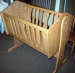 Amish Made Oak Cradle