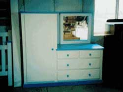 Amish Custom Made Painted Childrens Dresser and Closet