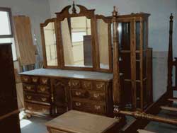 Amish Custom Made Cherry Super Deluxe Dresser and Mirror