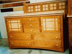 Amish Custom Made Cherry and Maple Mision Dresser