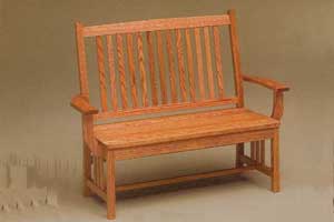 Amish Made Mission Bench