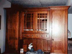 Amish Custom Made Mission Hutch Top with Lower Drawers