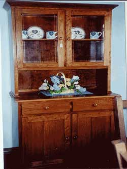 Amish Custom Made Cherry Two Door Mission Hutch