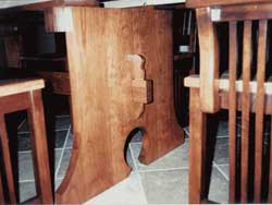 Amish Custom Made Cherry Keyhole Trestle Table