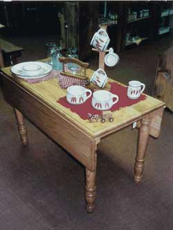 Amish Custom Made Oak Dropleaf Table