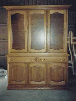 Amish Custom Made 3 Door Double Cathedral Hutch