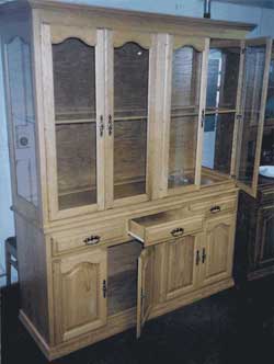 Amish Custom Made 4 Door Closed Hutch with Cathedral Doors