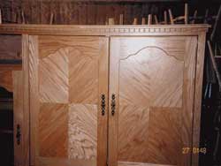 Amish Custom Made Parqueted Entertainment Center Door