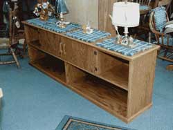 Amish Custom Made Oak Sofa Table