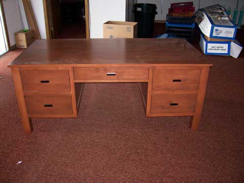 Locally Amish Custom Made Cherry Flat Top Mission Desk