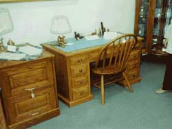 Amish Custom Made Oak Flat Top Desk