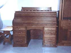 Amish Custom Made Oak Standard Rolltop