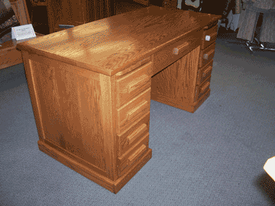Amish Made Oak Flat Top Desk