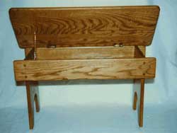 Amish Custom Made Oak Storage Bench