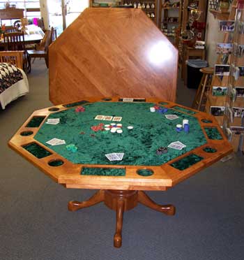 Solid wood Amish style card table