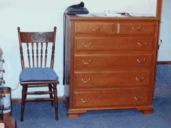 Amish Custom Made Cherry Chest of Drawers with Brass Pulls