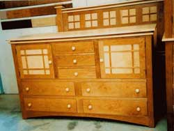 Amish Custom Made Cherry and Maple Mision Dresser