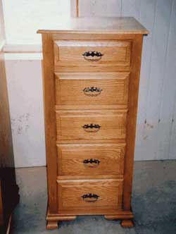 Amish Custom Made Oak Lingerie Chest