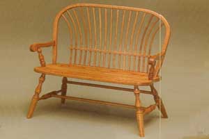 Amish Made Bow Sheaf Bench