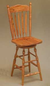 Amish Made Post Paddle Swivel Stool