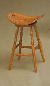 Amish Made Saddle Stool