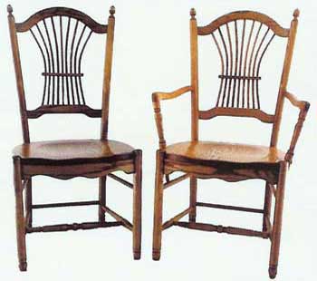 Amish Made Sheaf Back Chair