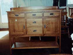 Amish Custom Made Oak Open Base Buffet
