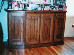 Amish Custom Made Walnut beveled Front Buffet