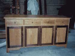 Amish Custom Made Natural Maple 4 Door Buffet