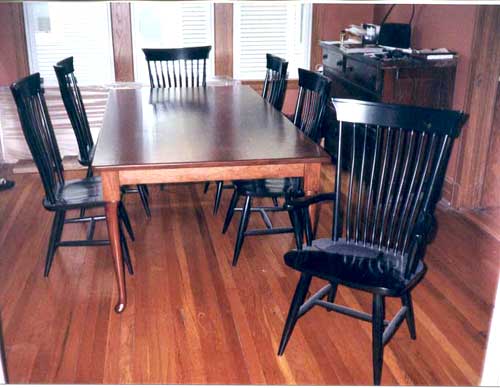 Amish Made Two Tone Farmhouse Table
