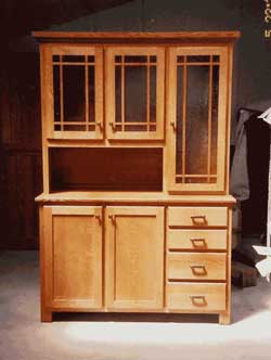 Amish Custom Made Mission Hoosier Hutch