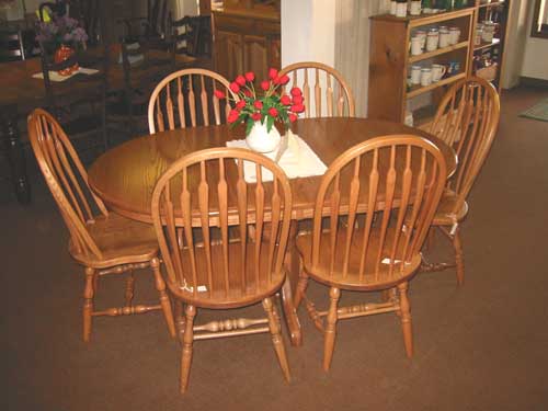 Standard Amish Made Oak Oval Table