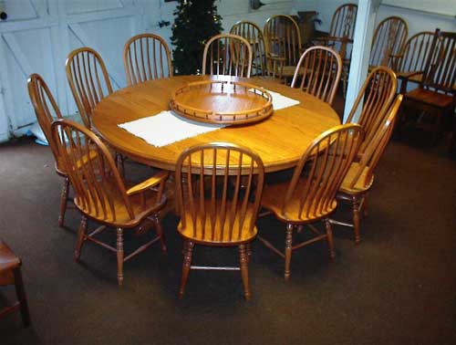 Amish Made Round Natural Cherry Table
