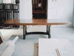 Amish Custom Made Cherry Square Round with Spiral Legs