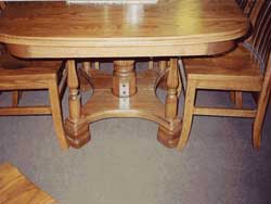 Amish Custom Made Oak 5 Column Platform Pedestal