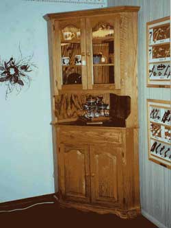 Amish Custom Made Standard Corner Hutch