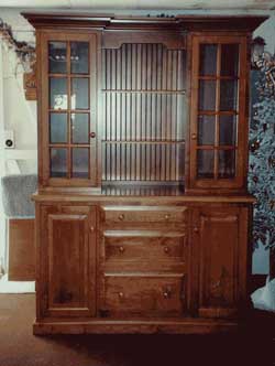 Amish Custom Made Cherry Mullions Door Virginia with Bead Board Backing
