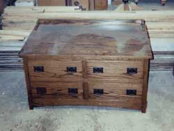 Amish Custom Made Oak Square Coffee Table