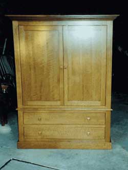 Amish Custom Made Quartersawn Oak Mission Entertainment Center