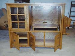 Amish Custom Made Oak Shaker Style Entertainment Center
