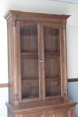Locally Amish Custom Made Gun Cabinet Safe Close Up of Top