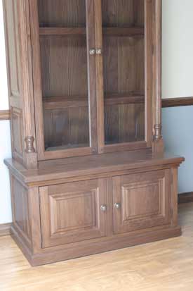 Locally Amish Custom Made Gun Cabinet Safe Close Up of Bottom