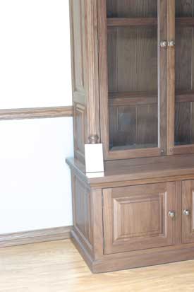 Locally Amish Custom Made Gun Cabinet Safe Close up of Side with Color Block