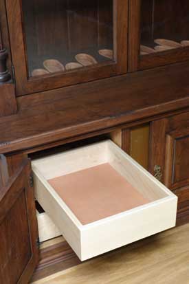 Locally Amish Custom Made Cherry Gun Cabinet Safe Lower Storage Drawers