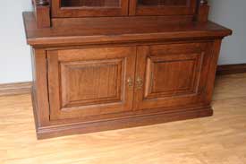 Locally Amish Custom Made Gun Cabinet Safe Bottom Doors Closed