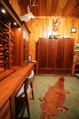 Locally Amish Custom Made Gun Cabinet Wall Unit Side View