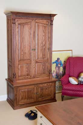 Locally Amish Custom Made Gun Safe Cabinet Inverted Gun Storage