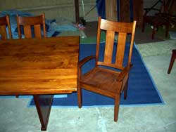 Locally Amish Made Table with Solid Mission Trestle