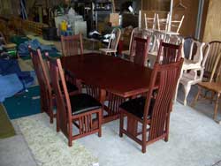 Amish Custom Made Canted Table with Royal Mission Pedestal